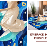 Bright Teal Coastal Inspired Print(Blue)