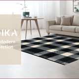 Rustic Black and Beige Motif(Black)