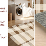 Ultra Soft Area Rug, Non Slip, Stain Resistant, Washable Area Rugs for Living Room, Bedroom, Vibrant Cozy Ogee Pattern Play(Beige)