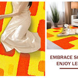 Ultra Soft Area Rug, Non Slip, Stain Resistant, Washable Area Rugs for Living Room, Bedroom, Cozy Soft Textured Youthful Vibe(Yellow)