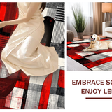 Ultra Soft Area Rug, Non Slip, Stain Resistant, Washable Area Rugs for Living Room, Bedroom, Modern Artistic Audio Vibes(Red)