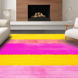 Ultra Soft Area Rug, Non Slip, Stain Resistant, Washable Area Rugs for Living Room, Bedroom, Radiant Youthful Nature Elements(Yellow)
