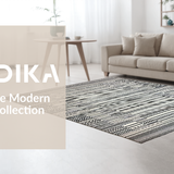 Ultra Soft Area Rug, Non Slip, Stain Resistant, Washable Area Rugs for Living Room, Bedroom, Sleek Black Textured Design(Black)