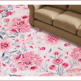 Ultra Soft Area Rug, Non Slip, Stain Resistant, Washable Area Rugs for Living Room, Bedroom, Boho Pastel Floral Kids Room Washable Rug(Pink)