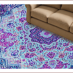Ultra Soft Area Rug, Non Slip, Stain Resistant, Washable Area Rugs for Living Room, Bedroom, Boho Chic Distressed Living Room Rug(Blue) - ODIKA