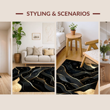 Opulent Modernist Geometric Arrangement(Black)