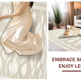 Timeless Natural Fiber Abstract Design(Beige)