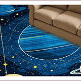 Ultra Soft Area Rug, Non Slip, Stain Resistant, Washable Area Rugs for Living Room, Bedroom, Celestial Bright Starry Arrangement(Blue)