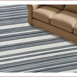 Ultra Soft Area Rug, Non Slip, Stain Resistant, Washable Area Rugs for Living Room, Bedroom, Reversible Black and White Patio Pool Rug(Blue)