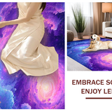 Ultra Soft Area Rug, Non Slip, Stain Resistant, Washable Area Rugs for Living Room, Bedroom, Radiant Space Odyssey Visuals(Purple)