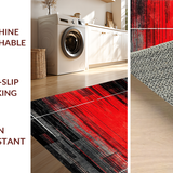 Ultra Soft Area Rug, Non Slip, Stain Resistant, Washable Area Rugs for Living Room, Bedroom, Lively Soft Textured Beat Design(Red)