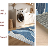 Ultra Soft Area Rug, Non Slip, Stain Resistant, Washable Area Rugs for Living Room, Bedroom, Chic Minimalist Abstract Aesthetic(Blue)