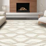 Timeless Natural Fiber Abstract Design(Beige)