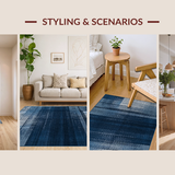 Elegant Navy Grey Abstract Waves(Blue)