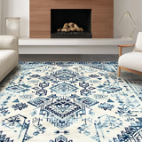 Rustic Blue Tones with Artistic Flair(White)