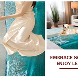 Ultra Soft Area Rug, Non Slip, Stain Resistant, Washable Area Rugs for Living Room, Bedroom, Beach Theme Bedroom Area Rug for Relaxation(Blue)