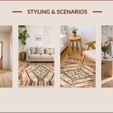 Ultra Soft Area Rug, Non Slip, Stain Resistant, Washable Area Rugs for Living Room, Bedroom, Elegant Vintage Distressed Motif(Gray)