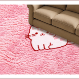 Ultra Soft Area Rug, Non Slip, Stain Resistant, Washable Area Rugs for Living Room, Bedroom, Modern Cute Cat Bedroom Decor(Pink)