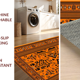 Ultra Soft Area Rug, Non Slip, Stain Resistant, Washable Area Rugs for Living Room, Bedroom, Charming Kids’ Adventure Concept(Orange)