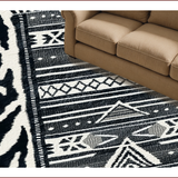 Ultra Soft Area Rug, Non Slip, Stain Resistant, Washable Area Rugs for Living Room, Bedroom, Soft Washable Hallway Runner for Minimalist Homes(Black)