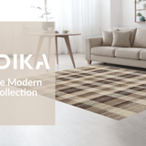 Ultra Soft Area Rug, Non Slip, Stain Resistant, Washable Area Rugs for Living Room, Bedroom, Sophisticated Abstract Diamond Layout(Beige)