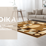Ultra Soft Area Rug, Non Slip, Stain Resistant, Washable Area Rugs for Living Room, Bedroom, Natural Fiber Textured Look(Brown)