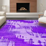 Ultra Soft Area Rug, Non Slip, Stain Resistant, Washable Area Rugs for Living Room, Bedroom, Artistic Ethereal Color Blend(Purple)