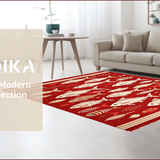 Ultra Soft Area Rug, Non Slip, Stain Resistant, Washable Area Rugs for Living Room, Bedroom, Rustic Nautical Charm Pattern(Red)