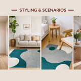 Artistic Teal and Gray Tiled Design(Gray)