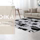 Charming Quirky Feline Art(Black)