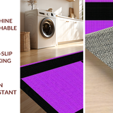 Ultra Soft Area Rug, Non Slip, Stain Resistant, Washable Area Rugs for Living Room, Bedroom, Vibrant Black Abstract Pattern(Purple)