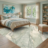 Green Marble Abstract Area Rug