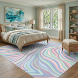 Pastel Wave Multi-Color Area Rug