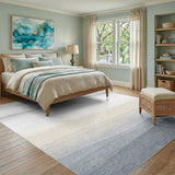 Grey Abstract Horizon Area Rug