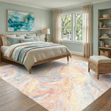 Abstract Area Pastel Marble Swirl Abstract Area Rug