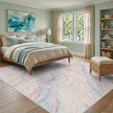 Pastel Marble Swirl Area Rug