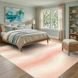 Orange Wave Flow Area Rug