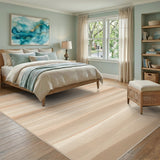 Beige Wavy Abstract No. 6 Area Rug