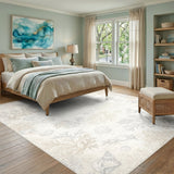 Beige Seashell Coral Coastal Area Rug