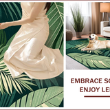 Ultra Soft Area Rug, Non Slip, Stain Resistant, Washable Area Rugs for Living Room, Bedroom, Elegant Green Botanical Aesthetic(Green)