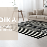 Ultra Soft Area Rug, Non Slip, Stain Resistant, Washable Area Rugs for Living Room, Bedroom, Unique Minimalist Animal Theme(Black)