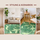 Contemporary Plush Swirl Motif(Green)