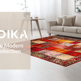 Elegant Mixed Motif in Diverse Tones(Red)