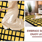 Ultra Soft Area Rug, Non Slip, Stain Resistant, Washable Area Rugs for Living Room, Bedroom, Chic Ogee Patterned Aesthetic(Yellow)