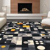 Ultra Soft Area Rug, Non Slip, Stain Resistant, Washable Area Rugs for Living Room, Bedroom, Lively Black and White Pattern(Gray)