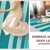 Ultra Soft Area Rug, Non Slip, Stain Resistant, Washable Area Rugs for Living Room, Bedroom, Waterproof Outdoor Camping RV Beach Mat(Blue)