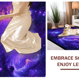 Ultra Soft Area Rug, Non Slip, Stain Resistant, Washable Area Rugs for Living Room, Bedroom, Playful Universe Inspired Graphics(Purple)