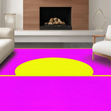 Ultra Soft Area Rug, Non Slip, Stain Resistant, Washable Area Rugs for Living Room, Bedroom, Vibrant Retro Abstract Design(Pink)