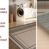 Ultra Soft Area Rug, Non Slip, Stain Resistant, Washable Area Rugs for Living Room, Bedroom, Textured Earthy Toned Elegance(Beige)