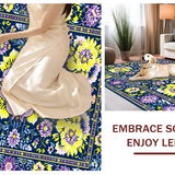 Rustic Colorful Bloom Motif(Blue)